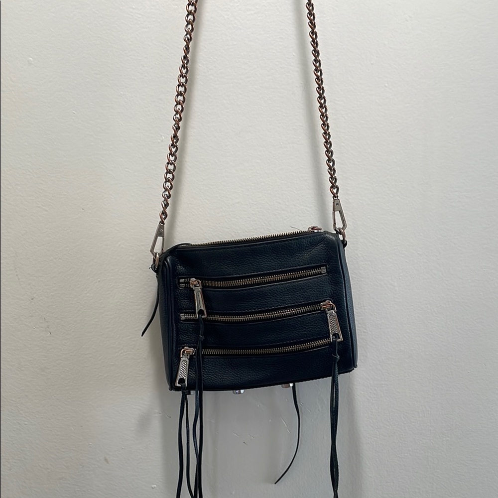 Black Leather Crossbody Bag